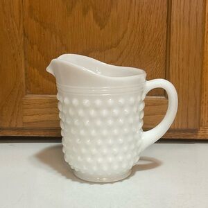 Fenton Hobnail 5 1/2" Milk Glass Pitcher Vintage 60's